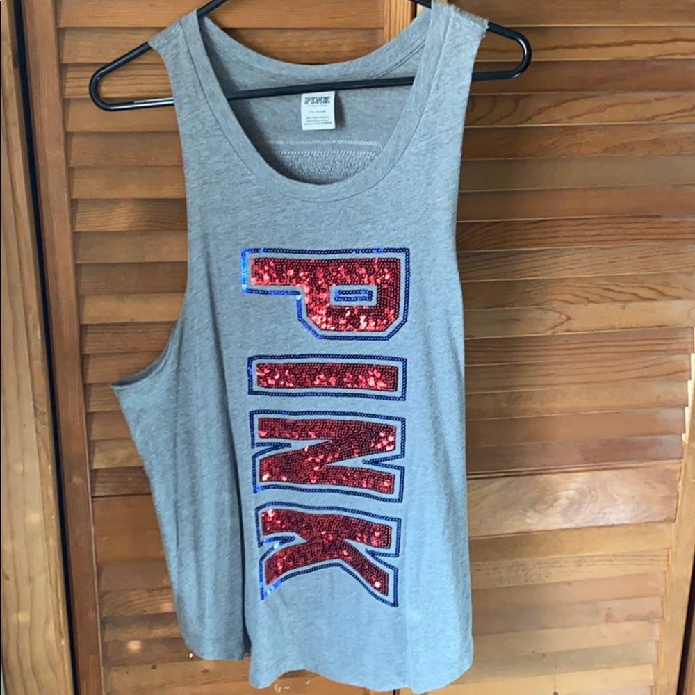 VS PINK 4th of July USA muscle tee